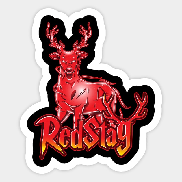 RedStag with letters underneath Sticker by RedStag
